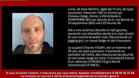 France : alerte enlèvement déclenchée après la disparition d’une fillette de 12 ans dans l’Orne