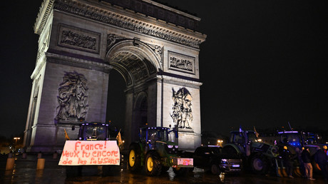 France : des agriculteurs en colère investissent l’Arc de Triomphe et la tour Eiffel